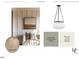 Inviting foyer showcasing herringbone flooring, Alabaster walls, and stylish lighting fixture at 5205 Quail Meadows Dr, Raleigh, NC 27609