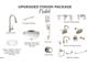 Upgraded finish package in nickel showcases kitchen faucet, vanity lighting, cabinet hardware and bathroom plumbing fixtures at 6960 Doddridge Ln # 15, Cary, NC 27519