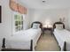 Comfortable bedroom with twin beds, soft bedding, and natural light creating a relaxing and inviting space at 721 Blenheim Dr, Raleigh, NC 27612
