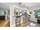 Kitchen bar features counter seating and an open view into the adjacent kitchen at 721 Blenheim Dr, Raleigh, NC 27612