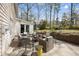 Backyard patio perfect for entertaining with comfortable seating and a tranquil setting at 721 Blenheim Dr, Raleigh, NC 27612