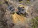 Birds-eye view of the rear of the home with a vast lawn and neighboring properties at 765 Carlton St, Clayton, NC 27520