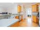 Spacious kitchen with ample counter space and stainless steel appliances and lighting at 765 Carlton St, Clayton, NC 27520