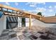 Expansive rooftop deck with wood flooring, pergola and a view at 810 Maple Berry Ln # 105, Raleigh, NC 27607