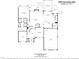 Detailed floor plan showcasing the layout of the first level in this spacious home at 9320 Teton Pines Way, Raleigh, NC 27617