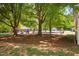 Playground with play structures under large shade trees, enhancing the community space at 101 Hunting Chase # 2B, Cary, NC 27513