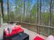 Expansive deck with outdoor seating, and nature views, perfect for enjoying the outdoors at 109 Barcliff Ter, Cary, NC 27518