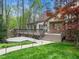 Beautiful backyard featuring a spacious deck area and lush green lawn at 109 Barcliff Ter, Cary, NC 27518