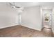 This bedroom offers plenty of room and natural light, with views and access to other parts of the house at 1306 Ed Cook Rd, Durham, NC 27703