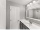 Well-lit bathroom with a sleek vanity and a partial view of shower area at 1426 Quarter Pt, Raleigh, NC 27615