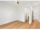 Bright bedroom featuring hardwood floors and white trim throughout at 1621 Bruce Circle, Raleigh, NC 27604