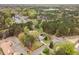 Aerial view of a property surrounded by lush trees in a quiet neighborhood with nearby amenities at 201 E End Ave, Durham, NC 27703