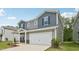 Charming two-story home featuring a two-car garage, gray siding, and a manicured lawn at 2202 Cherry Creek Rd, Haw River, NC 27258