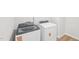 New white front loading washer and dryer set at 2210 Cherry Creek Rd, Haw River, NC 27258