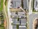 Aerial view showcasing the home's location, neighborhood, roof, and proximity to streets at 233 Airlie Dr, Chapel Hill, NC 27516