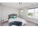 Cozy bedroom featuring a large bed, plush carpet, and natural light from multiple windows at 237 Begen St, Morrisville, NC 27560
