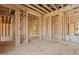 Spacious home under construction with wood framing and visible utilities, awaiting customization and finishing touches at 2605 Hazelwood Dr, Raleigh, NC 27608