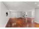 Spacious finished basement with hardwood floors and recessed lighting at 2949 Tram Rd, Fuquay Varina, NC 27526