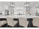 Bright kitchen features a large quartz island, white cabinets, and modern stainless steel appliances at 482 Emily Ln, Chapel Hill, NC 27516
