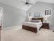 Spacious main bedroom with vaulted ceilings, natural light, and neutral carpet at 482 Emily Ln, Chapel Hill, NC 27516
