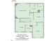 This floor plan shows four bedrooms, two full baths, a laundry area, and walk-in closet at 62 Narmada Ct, Zebulon, NC 27597