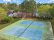 Aerial view of the community tennis courts, perfect for enjoying an active lifestyle at 8000 Old Deer Trl, Raleigh, NC 27615