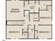 Detailed second-floor plan featuring the primary bedroom, bathrooms, and additional bedrooms at 829 Kenyon Spring Dr, Zebulon, NC 27597