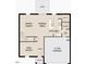 Layout of the first floor showcasing the kitchen, Gathering room, and garage at 829 Kenyon Spring Dr, Zebulon, NC 27597