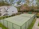 Aerial view of a tennis court at 120 Schultz St, Chapel Hill, NC 27514