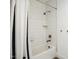 Clean and modern bathroom featuring a shower with white subway tiles and sleek fixtures at 1200 Roosevelt Dr, Chapel Hill, NC 27514