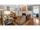 Inviting living room with fireplace, built-in shelves, comfortable seating, and stylish decor at 1525 Marshall Farm St, Wake Forest, NC 27587