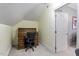 A small office features an office chair and a wooden roll top desk at 1525 Marshall Farm St, Wake Forest, NC 27587