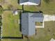 Aerial shot of a home featuring a well-maintained roof, landscaping, and large backyard, offering great curb appeal at 1905 Maple Sugar Ln, Fuquay Varina, NC 27526