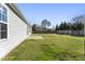 Spacious fenced backyard featuring a well-maintained lawn, perfect for outdoor activities and entertaining at 1905 Maple Sugar Ln, Fuquay Varina, NC 27526