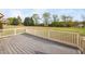 Spacious deck with a white rail at 21 W Paige Wynd Dr, Angier, NC 27501