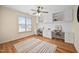 Functional home office with built-in bookshelves and storage, plus natural light at 21 W Paige Wynd Dr, Angier, NC 27501