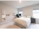 Inviting bedroom featuring natural light, neutral decor, a comfortable bed, and dedicated workspace at 2456 Tonoloway Dr, Raleigh, NC 27610