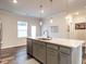 Kitchen island features stainless dishwasher, under-cabinet storage, sink, and bright lighting at 2456 Tonoloway Dr, Raleigh, NC 27610