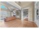 Bright and airy living room with soaring ceilings, fireplace, built-ins, and hardwood floors, perfect for entertaining at 2922 Bells Pointe Ct, Apex, NC 27539