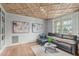 Cozy home office with custom ceiling, hardwood floors, abundant natural light, and access to the living areas at 2922 Bells Pointe Ct, Apex, NC 27539