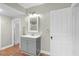 Bright bathroom with modern vanity and fixtures at 308 Charles St, Henderson, NC 27536