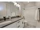 Bathroom featuring double vanity, modern finishes, and a shower-tub combination at 367 Gilliland Rd, Siler City, NC 27344