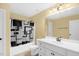 Clean bathroom featuring a shower-tub combo, toilet, and vanity with storage at 432 Kings Hollow Dr, Raleigh, NC 27603