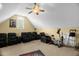 Large bonus room with ceiling fan, seating, and exercise equipment, providing versatile space at 432 Kings Hollow Dr, Raleigh, NC 27603