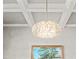 Close-up of decorative chandelier with trey ceiling at 53 Azul Dr, Clayton, NC 27520