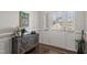 Bright foyer with wood floors, stylish decor and natural light at 53 Azul Dr, Clayton, NC 27520