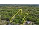 Aerial view of land for sale highlighting the approximate property lines at 5864 Whitney Rd, Graham, NC 27253