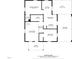 Detailed floor plan layout showing dimensions of rooms and outdoor patio at 5864 Whitney Rd, Graham, NC 27253