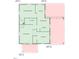 Detailed floor plan layout showing dimensions of primary bedroom, kitchen, living room, and outdoor patio at 5864 Whitney Rd, Graham, NC 27253