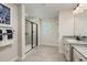 Bathroom featuring a glass enclosed shower and stylish finishes at 801 Walker Ridge Way, Willow Springs, NC 27592
